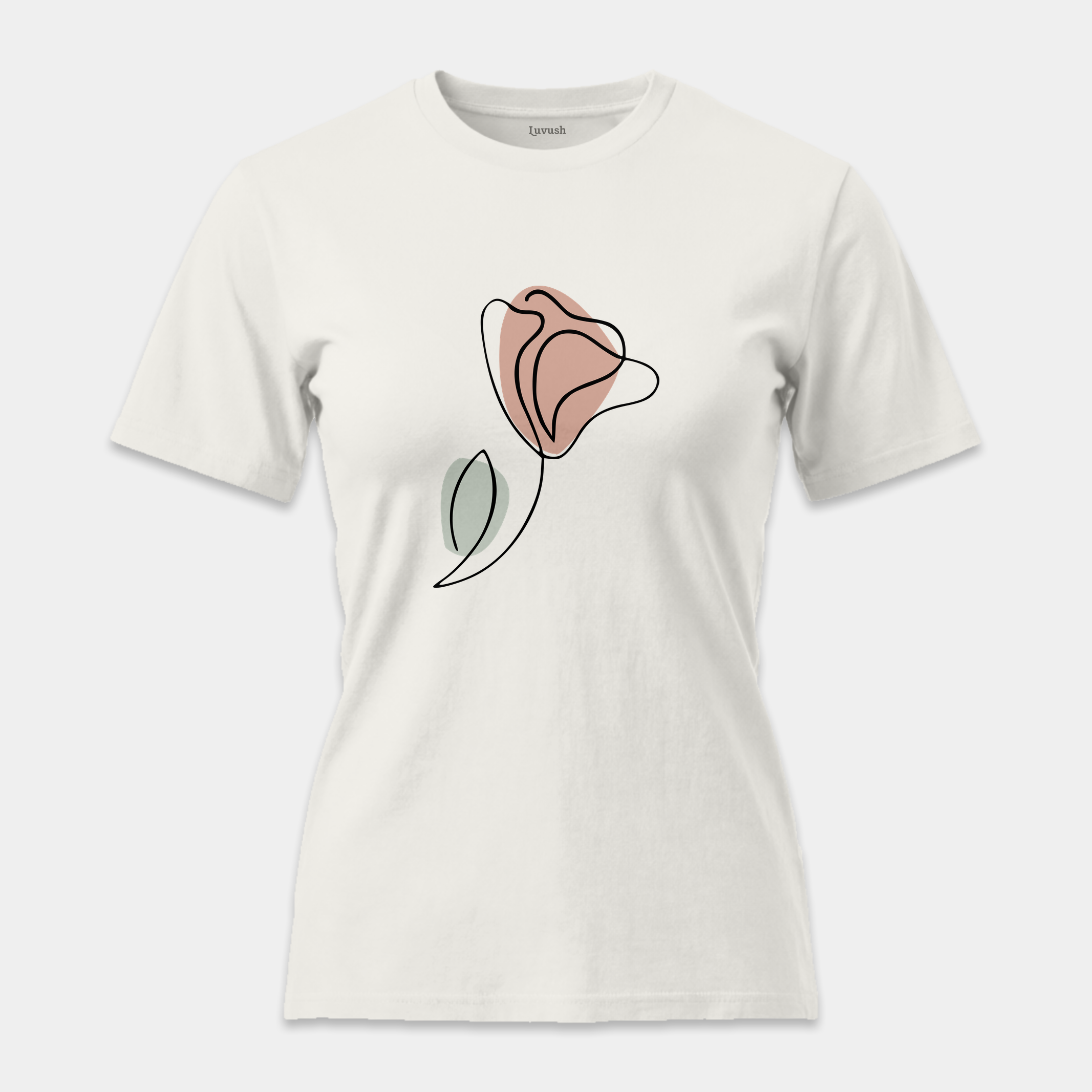 Camiseta Trazo Floral Abstracto