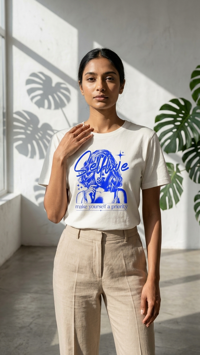 Camiseta Retro Selflove Azul