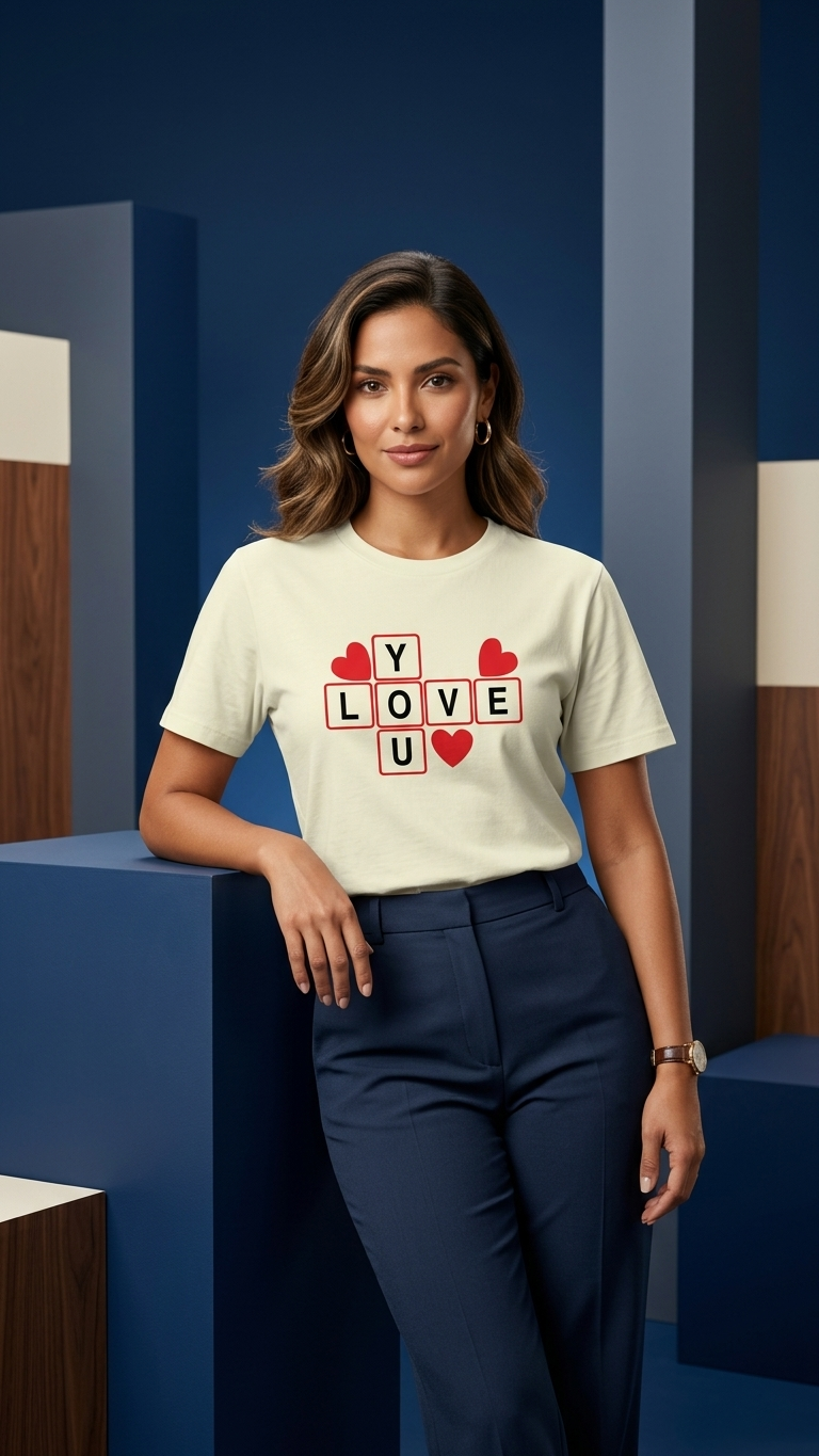 Camiseta Love You Puzzle