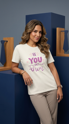 Camiseta Lettering Be You Floral